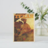 Vintag American Cowboy Poster Postkarte (Stehend Vorderseite)