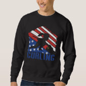 Vintag American Curling Player USA Sweatshirt (Vorderseite)