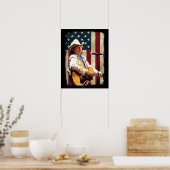 Vintag American Flag Dwight Yoakam Legend.png Poster (Küche)