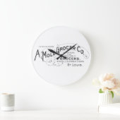 Vintag American Grocer Ad Große Wanduhr (Zuhause)