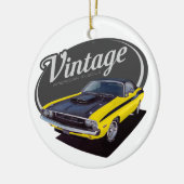 Vintag American Muscle Challenger Keramik Ornament (Links)
