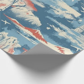 Vintag American Sehenswürdigkeit Pattern - Liberty Geschenkpapier (Ecke)