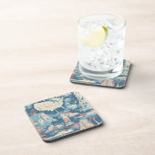 Vintag American Sehenswürdigkeit Pattern - Liberty Getränkeuntersetzer (Rechte Seite)