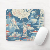 Vintag American Sehenswürdigkeit Pattern - Liberty Mousepad (Mit Mouse)