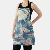 Vintag American Sehenswürdigkeit Pattern - Liberty Schürze (InSitu)