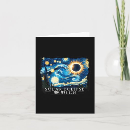 Vintag American Totality Starry Night Eclipse Sol Karte (Vorderseite)