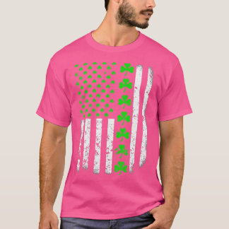 Vintag American USA Flag Kleeblatt GreenClover Boy T-Shirt