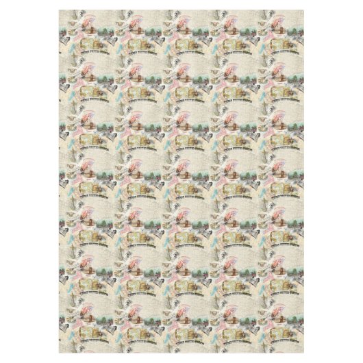 Vintag Americana Collage Tischdecke (Vorderseite)