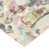 Vintag Americana Collage Tischdecke (Schrägansicht)