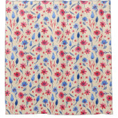 Vintag Americana Floral Duschvorhang (Vorderseite)