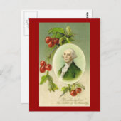 Vintag Americana George Washington (6) Postkarte (Vorne/Hinten)
