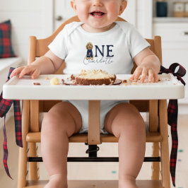 Vintag Americana Kariert Doodle Hund Erster Geburt Baby Strampler