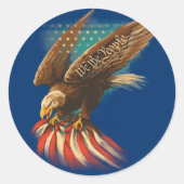 Vintag Americana Runder Aufkleber (Vorderseite)