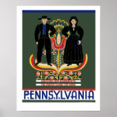 Vintag Amish Pennsylvania Travel Poster (Vorne)