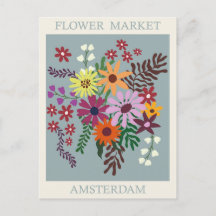 Vintag Amsterdam Holland Blume Travel