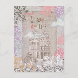 Vintag Amsterdam Postcard Postkarte