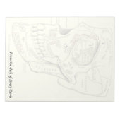 Vintag Anatomie Anterolaterale Schädelregion Notizblock (Vorderseite)