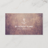 Vintag Anchor Grunge Nautical Visitenkarte (Vorderseite)