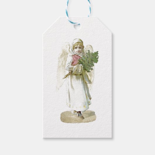 VINTAG ANGEL CHRISTMAS GIFT TAG GESCHENKANHÄNGER (Vorderseite)