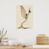 Vintag Angel Illustration Poster (Küche)