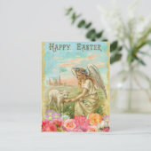 Vintag Angel Ostergruss Postkarte (Stehend Vorderseite)