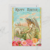 Vintag Angel Ostergruss Postkarte (Vorne/Hinten)