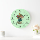 Vintag Angel Spanish Time Numbers Clock Große Wanduhr (Zuhause)