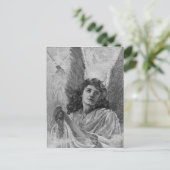 Vintag Angel Weihnachtsgrüße Feiertagspostkarte (Stehend Vorderseite)