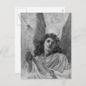 Vintag Angel Weihnachtsgrüße Feiertagspostkarte (Vorne/Hinten)