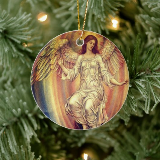Vintag Angel Wings Keramik Ornament (Baum)