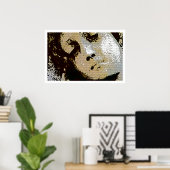 Vintag Angelic Statue Face Grunge Poster (Heimbüro)