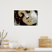 Vintag Angelic Statue Face Grunge Poster (Küche)