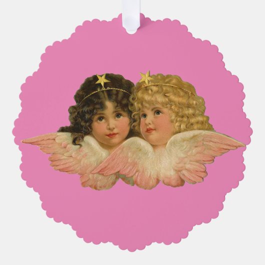 Vintag Angels Paper Ornament Card Karte (Vorderseite)