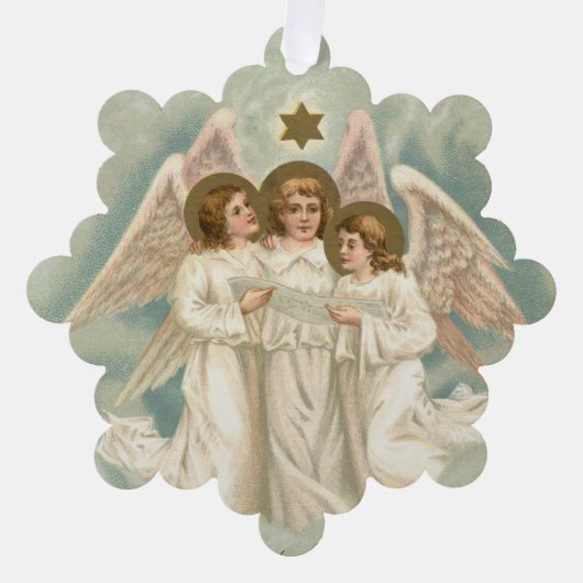 Vintag Angels Paper Ornament Card Karte (Vorderseite)