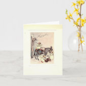 Vintag Angels Weihnachtskarte Karte (Gelbe Blume)