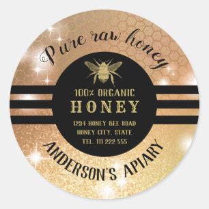 Vintag angesagter Honiggläser Runder Aufkleber