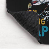 Vintag angezogen, Pap Pap Funny Fishing Fath Mousepad (Ecke)