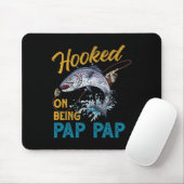 Vintag angezogen, Pap Pap Funny Fishing Fath Mousepad (Mit Mouse)