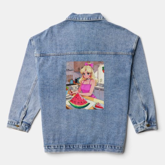 Vintag Anime Denim Jacket Jeansjacke (Rückseite)