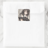 Vintag Anime LBD Sticker - Anime Elegance (Tasche)