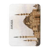 Vintag Ankara Türkei Kocatepe Moschee View Magnet (Vertikal)