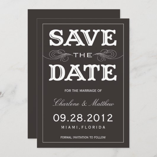 VINTAG | Ankündigung Datum freihalten (Vorne/Hinten)