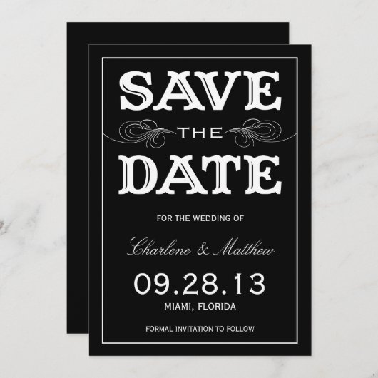 VINTAG | Ankündigung Datum freihalten (Vorne/Hinten)