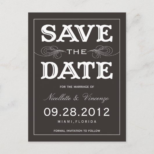 VINTAG | Ankündigung Datum freihalten (Vorderseite)