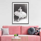 VINTAG ANNA PAVLOV BALLERINA GISELLE BALLETTDRUCKE LEINWANDDRUCK (Insitu (Wohnzimmer))