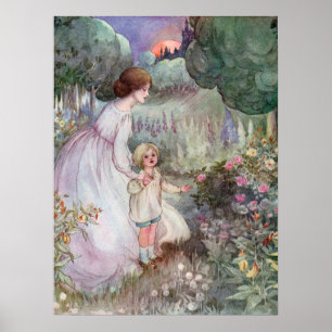 Vintag Anne Anderson Child und Mutter Poster