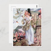 Vintag Anne Anderson Swan Princess Postkarte (Vorne/Hinten)