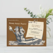 Vintag anpassbare Party Einladung (Stehend Vorderseite)