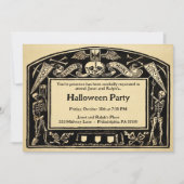 Vintag anpassbarer Memento Mori Stil Einladung (Vorderseite)