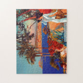 Vintag Antibes Cote D'Azur Reisevorführung Puzzle (Vertikal)
